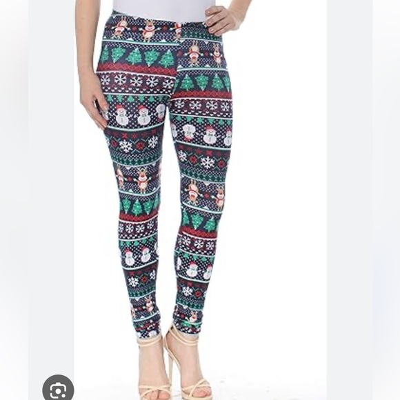 NWT! Derek Heart Women’s Christmas Cowboy Design Leggings. Junior Size Large. - Picture 4 of 9
